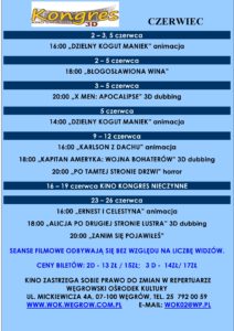 Repertuar kina czerwiec